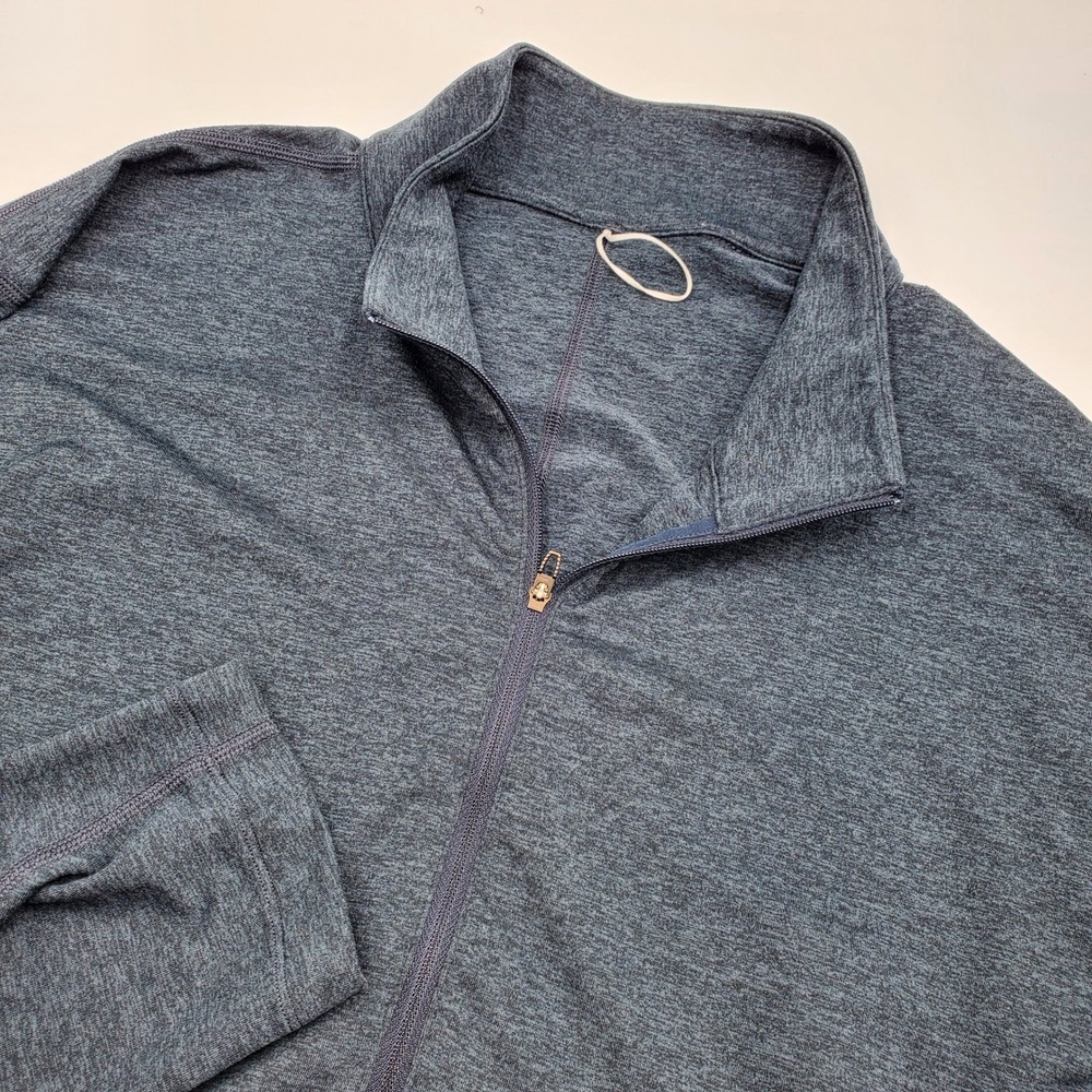 Lululemon Mens Metal Vent Tech 1/2 Zip Pullover Heathered Blue Active Top L